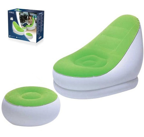 Imagen 3 de 5 de Silla Sofa Puff Inflable 2 Pzs Super Confort 1.22mx94x81cm