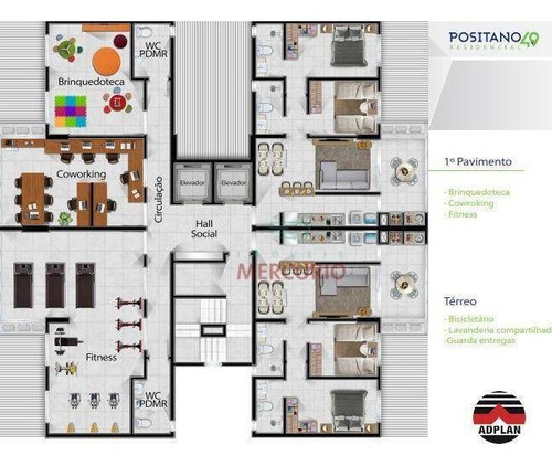 Imagem 4 de 7 de Apartamento Com 2 Dormitórios À Venda, 69 M² Por R$ 374.000 - Altos Da Cidade - Bauru/sp - Ap3945
