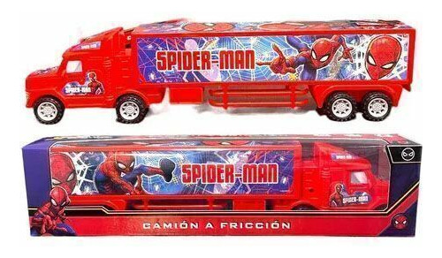 Camión A Fricción Spiderman - Hombre Araña - 36cm X 9 Cm