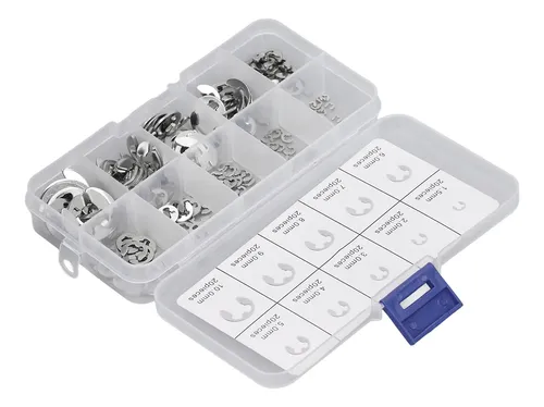 Set De 456 Anillos De Seguridad Clip - 15 Tamaños De M3 A M25, Con Alicates Para Rodamientos Y Engranajes