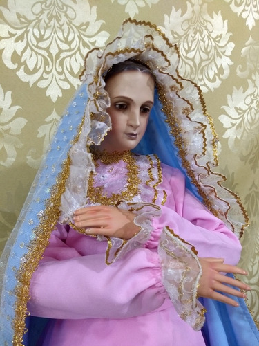 Imagen 3 de 10 de Virgen Maria O Inmaculada De Vestir 86 Cm