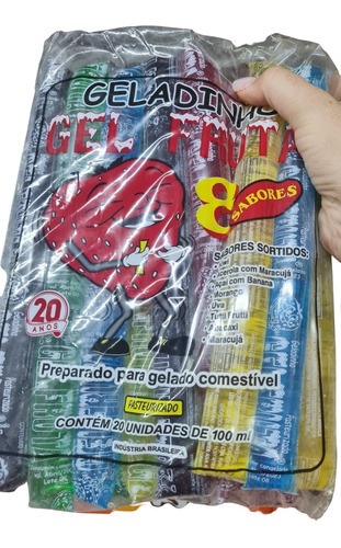 Geladinho Sortido 100ml C/60un - Gelfruta - Gel Fruta