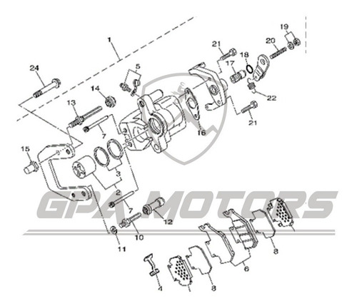 Pinza Freno Caliper Balatas Para Yamaha Rhino 660 Yxr660