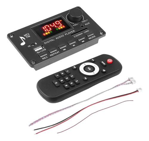 1 Juego De Módulo De Audio 12v Usb Tf Usb Fm Car Radio Tws