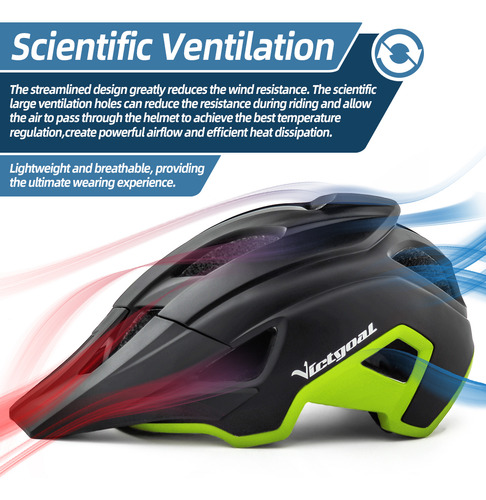 Capacete De Bicicleta Com Óculos, Viseira, Luz Traseira Led,