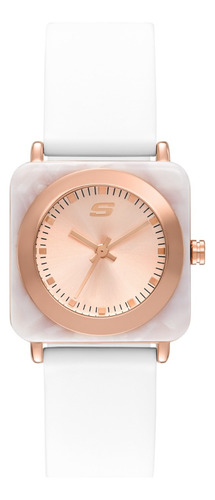 Reloj Mujer Skechers Sr6326 De Silicona Blanco