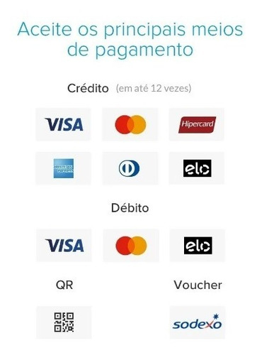Maquininha Cartão Crédito/débito Mercadopago 3 Anos Garantia
