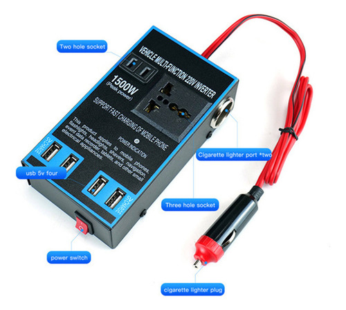 Inversor De Coche De 12 V A 110 V, Cargador De Coche, Camión