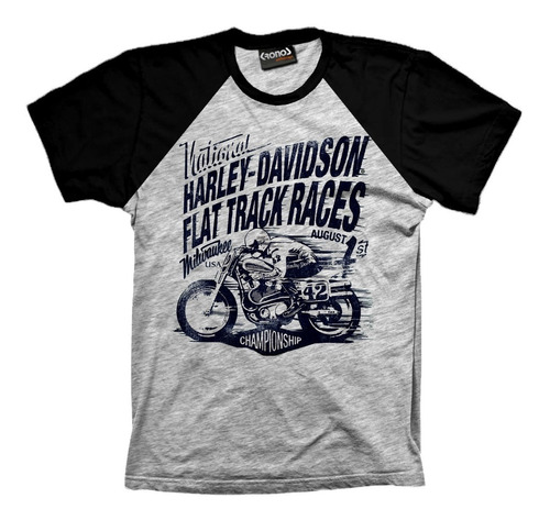 Remera Motos Harley Davidson Racer Vintage Sublimado