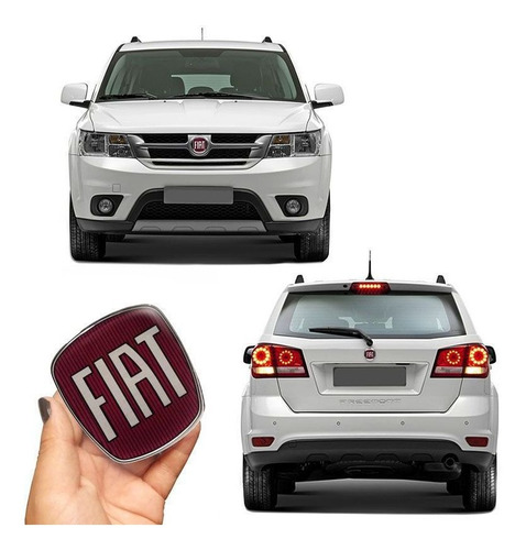 Imagem 1 de 3 de Kit Emblemas Maçaneta Fiat Freemont Dianteiro Traseiro