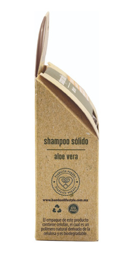 Imagen 7 de 8 de 50 Pack Shampoo Sólido Artesanal Aloe Vera 80 Gr Bam Boo!
