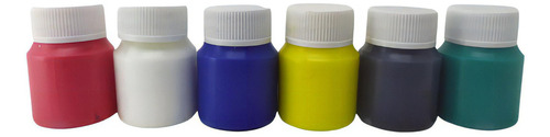 6 Cx Tinta Guache C/ 6 Cores Primarias Infantil Atacado