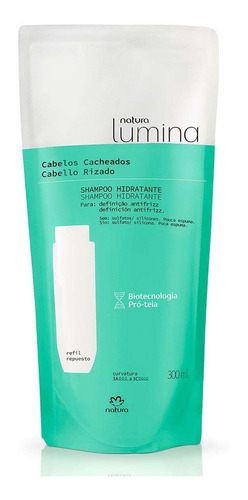 Natura Lumina Shampoo Cabelos Cacheados Refil 300ml