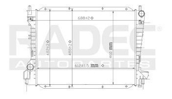 Radiador Saturn 2006-2007-2008 V6/v8 3.0/3.9 Lts Automatico