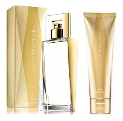 Set Perfume Attraction + Crema Perfumada Para Dama By Avon