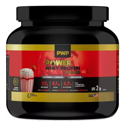 Suplemento En Polvo Cibeles  Pwp Whey Isolate Frutillde 908g