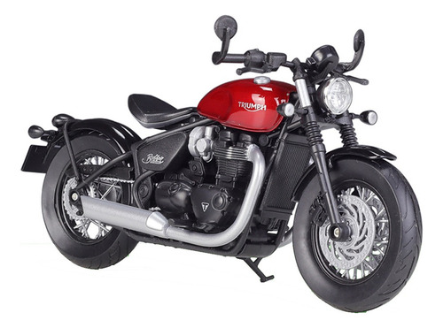 Fwefww Triumph Bonneville Bobber Vermelho Miniatura Metal