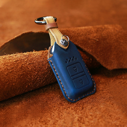 Funda Azul Para Llaves Honda, Versión Con Dos Llaves
