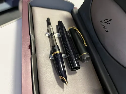 PARKER 100 Cobalt-black ボールペン Parker 100 Cobalt Black Gt Fountain Pen F | MercadoLivre