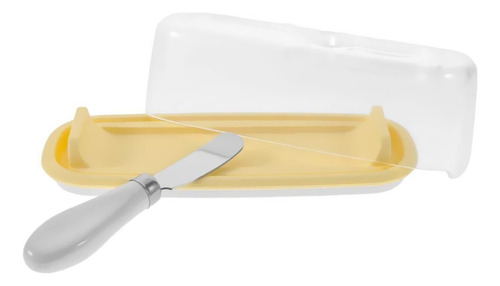 Plato De Con Tapa Y Cuchillo Caja De Almacenamiento De Queso