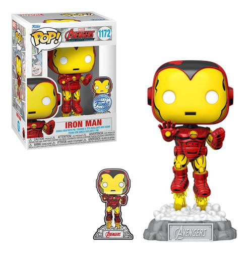 Funko Pop! Iron Man + Pin #1172 Marvel Avengers Collection