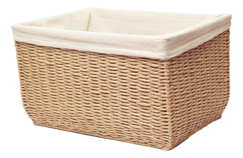Cesta Tejida Para Guardar Juguetes, Cesta Beige Pequeño