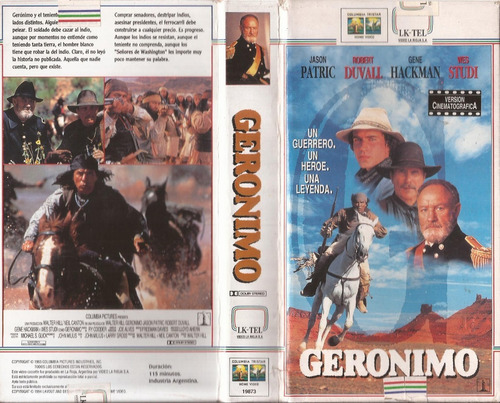 Geronimo Vhs Gene Hackman Robert Duvall Western