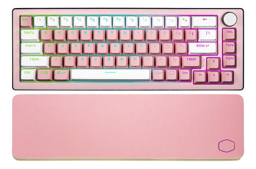 Teclado Gamer Mecânico Cooler Master Rgb Ck721 Switch Azul Cor de teclado Rosa Idioma Inglês US