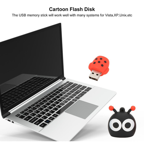 Imagen 9 de 10 de U Disk Cartoon Flash Cartoon Mariquita Compatible Opcional