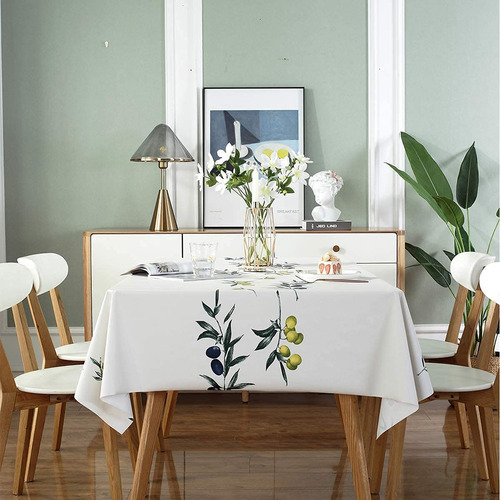 Mantel Impermeable Rectangular Moderno Para Fiesta Navideña