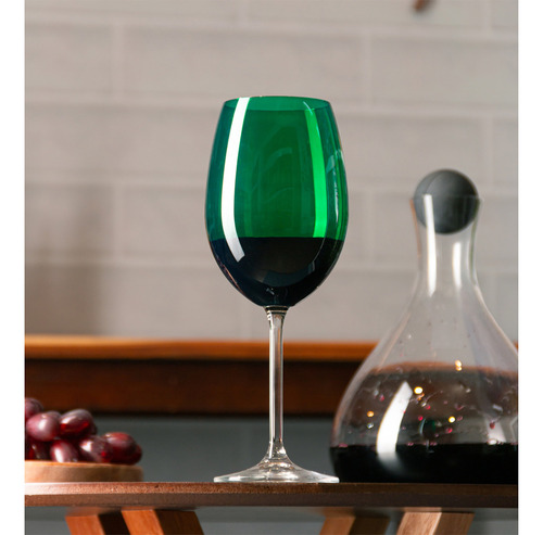 Conjunto 6 Taças para Vinho De Cristal Banquet Esmeralda 580ml - Wolff