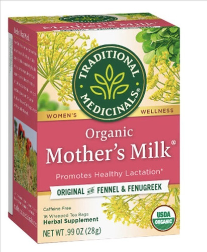 Te Organico Mothers Milk Traditional Medicinals 16 Sobres Se
