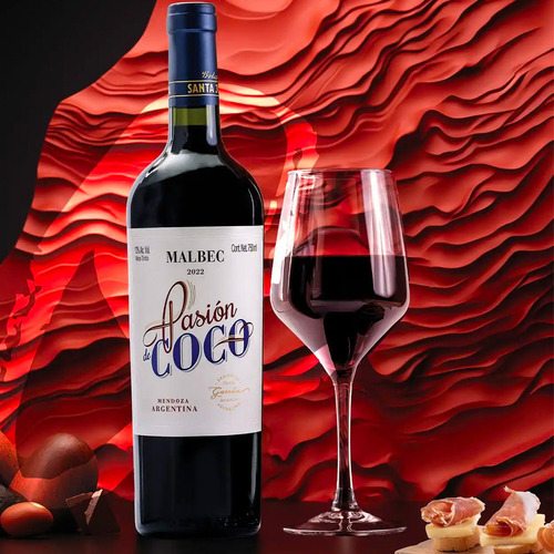Pack De 12 Vino Tinto Pasion De Coco Malbec 750 Ml