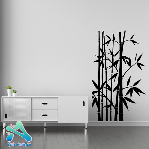 Vinilo Decorativo Para Pared Caña De Bambú 100x60cm