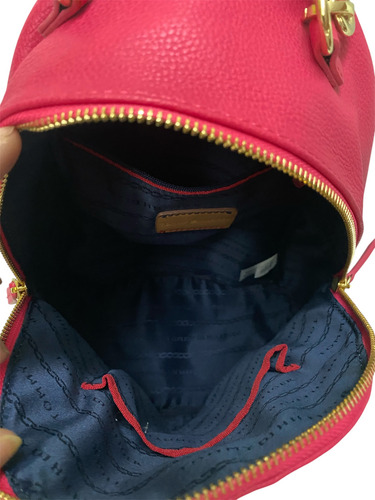 Cartera Mochila Tommy Hilfiger Original Rosa Chicle Lisa Oro Rosa Chicle (Usado)