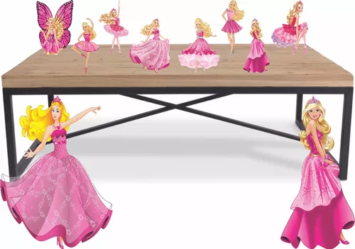 Kit Festa Barbie - 8 De Mesa + Painel Decorativo