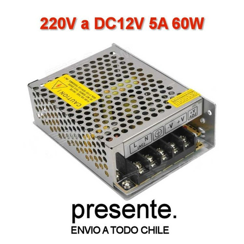 2x Fuente De Poder 12v 5a 60w Cintas Led Cámaras