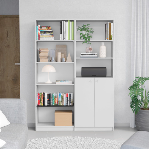 Combo 5 Estante Colección Home - Blanco