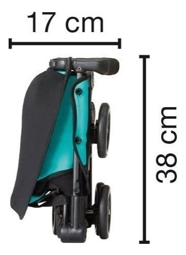 Cochecito de paseo travel system GB Gold Pockit+ All-City satin black con chasis color negro