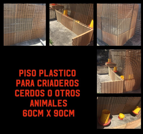 Piso Plastico Para Criaderos De Animales 60x90 Cm Usado
