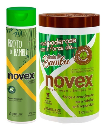 Imagen 1 de 1 de Novex Kit Shampoo Y Tratamiento Brote De - g a $35