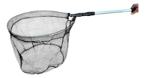 Copo De Pesca Extensible Plegable - Aluminio 1.6 Mt Negro
