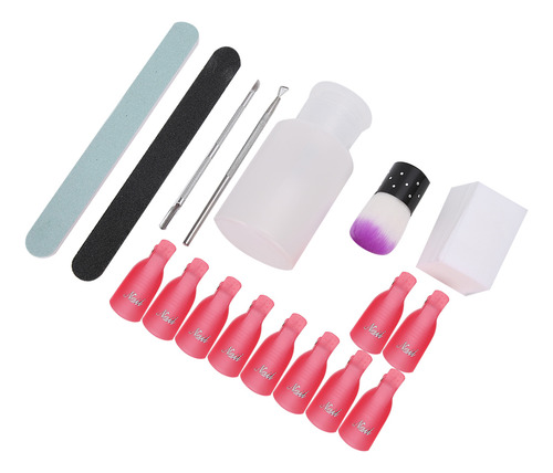 Lima De Uñas Soak Off Clip, Cepillo Profesional Para Decorac