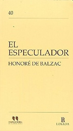 Libro - Especulador Plejo Teatral De Buenos Aires 40) - Bal