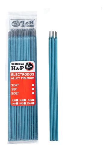 Electrodo Super Alloy H&p X 1/8  X 6 Barillas (color Azul)