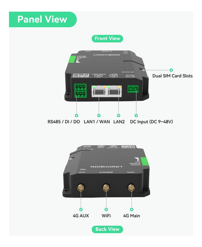 Linovision Enrutador Celular Industrial 4g Lte Cat4 Con Wi-f