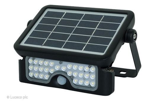 Lexsf6b40, Luminaria Solar Con Sensor De Movimiento Color Negro