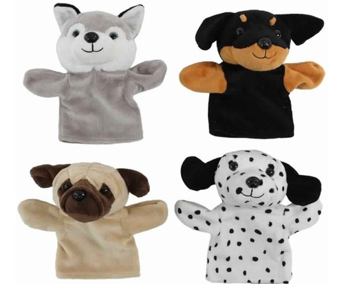 Imagen 5 de 5 de Titeres De Mano Animales Perro De Peluche Perritos