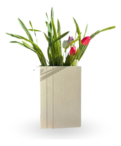 Florero De Madera Rectangular