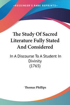 Libro The Study Of Sacred Literature Fully Stated And Con...